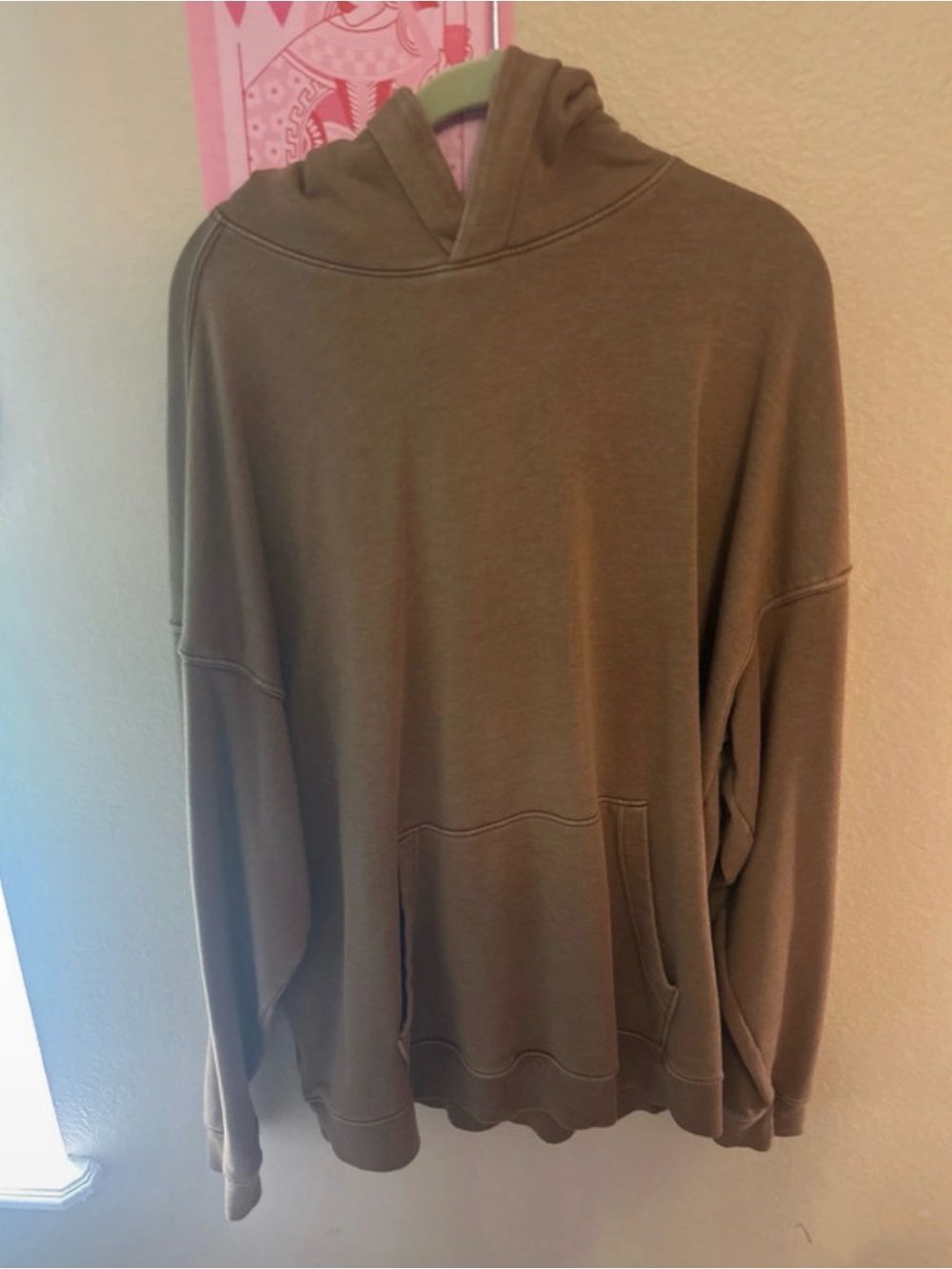 Women’s  Hooded Pullover Sweatshirt - Brown